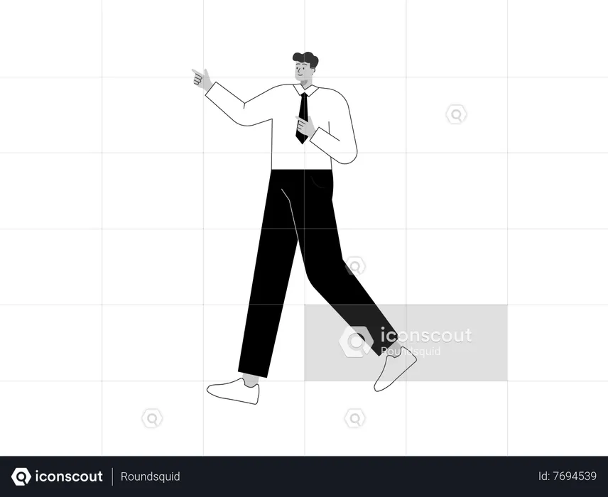 Entrepreneur pointing something  Illustration