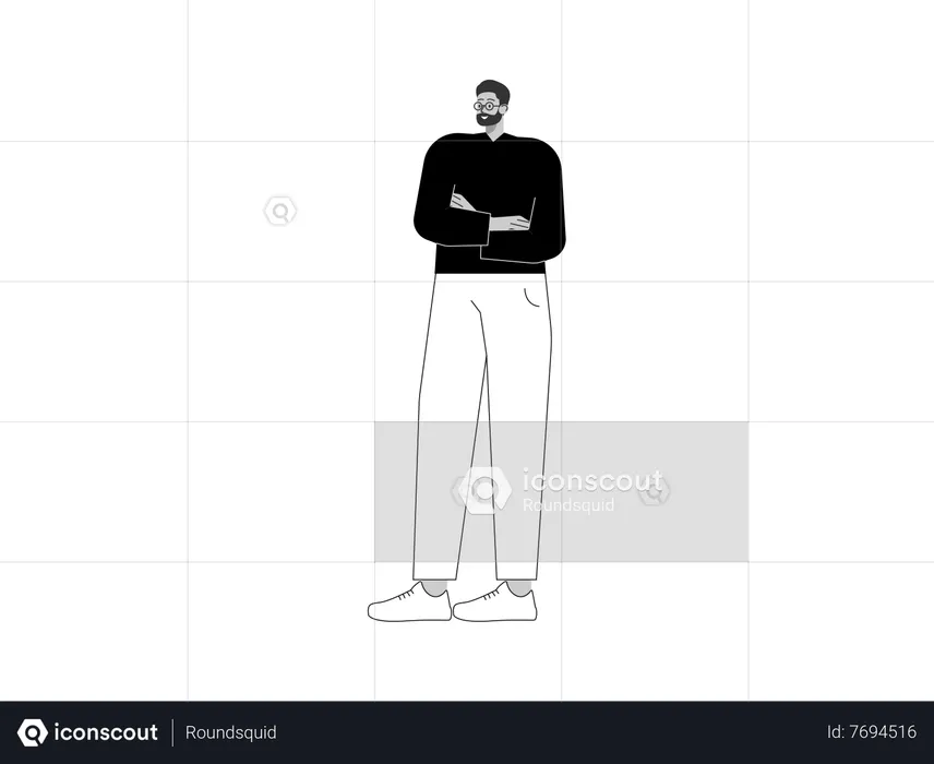 Entrepreneur standing  Illustration