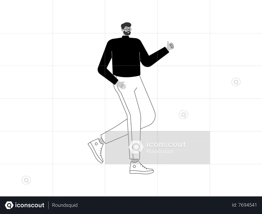 Entrepreneur walking  Illustration