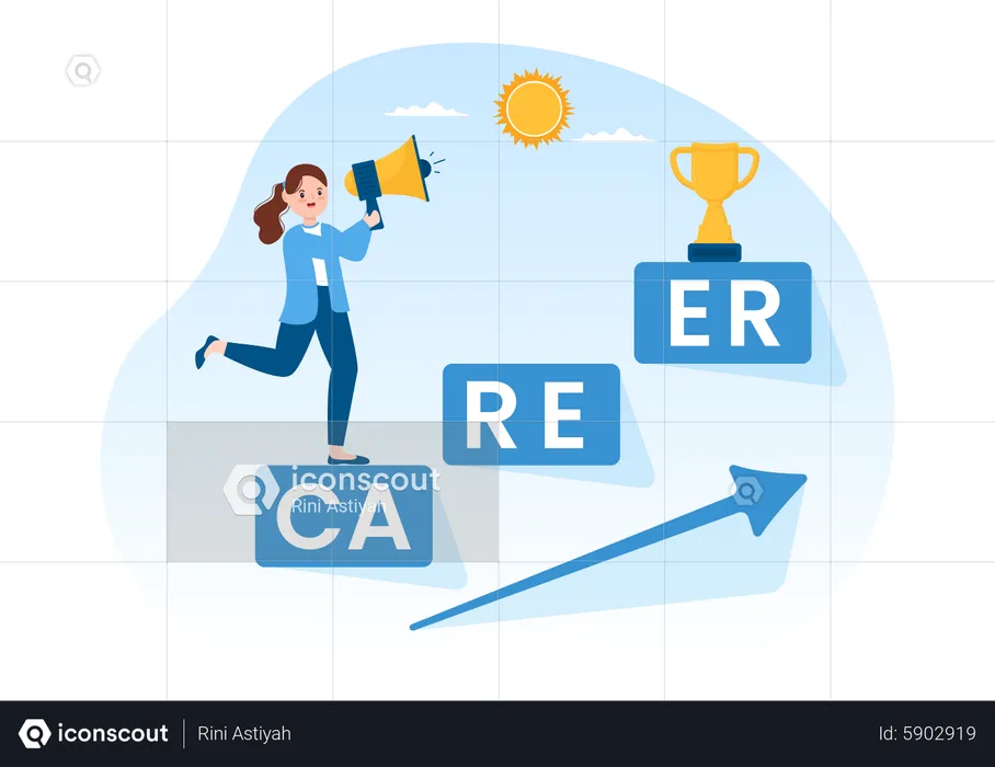 Évolution de carrière en entreprise  Illustration