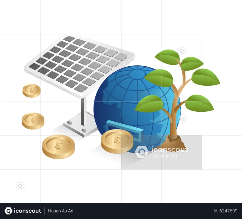 Entreprise éco-verte  Illustration