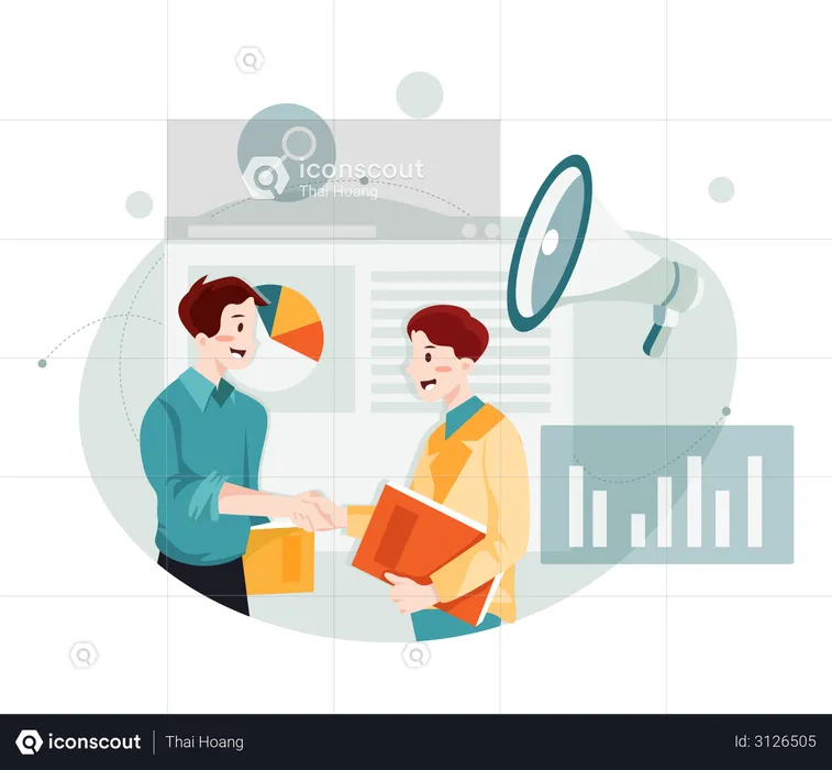 Marketing d'entreprise  Illustration