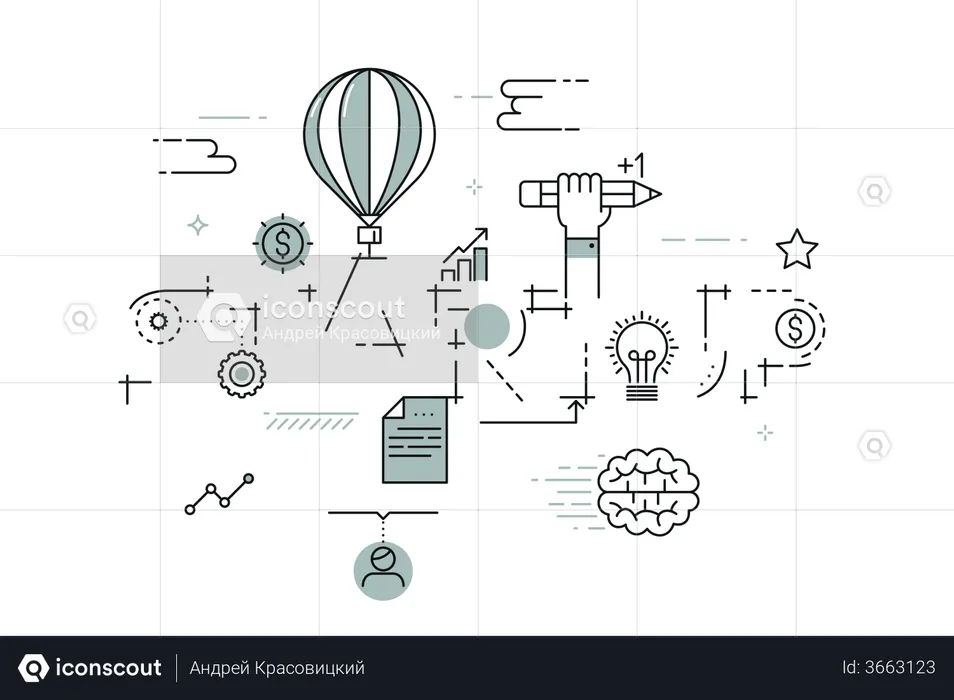 Démarrage d'entreprise  Illustration