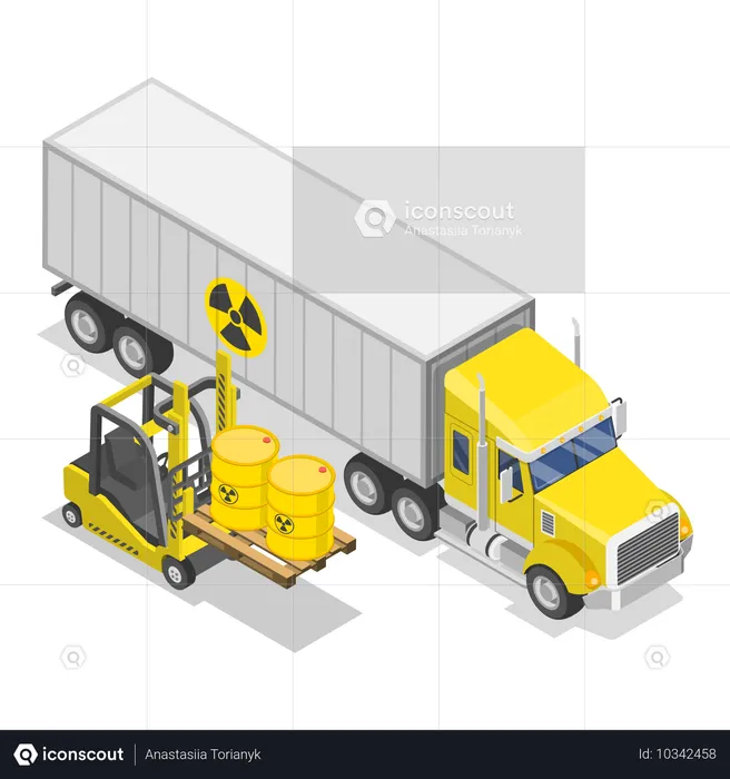 Entsorgung radioaktiver Abfälle  Illustration