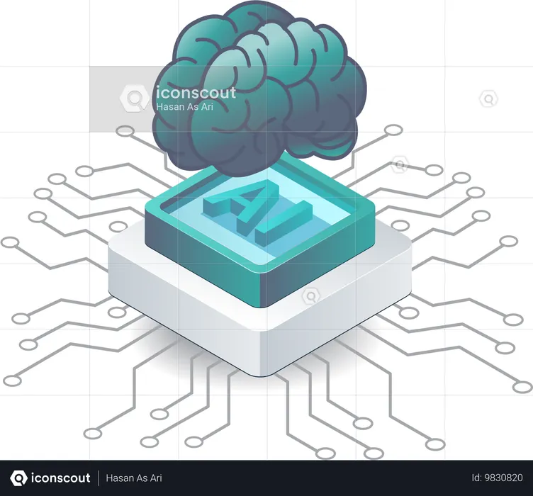 Entwickler von Netzwerken für künstliche Intelligenz  Illustration