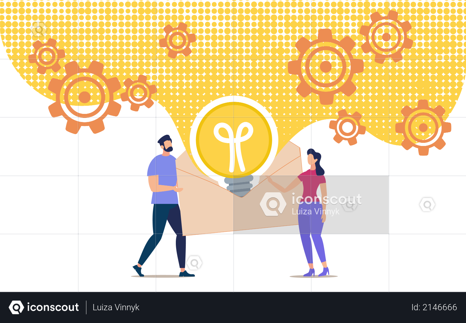 Envelope with Information About Idea Illustration