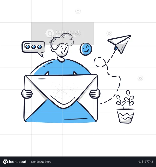 Enviando e-mail  Ilustração