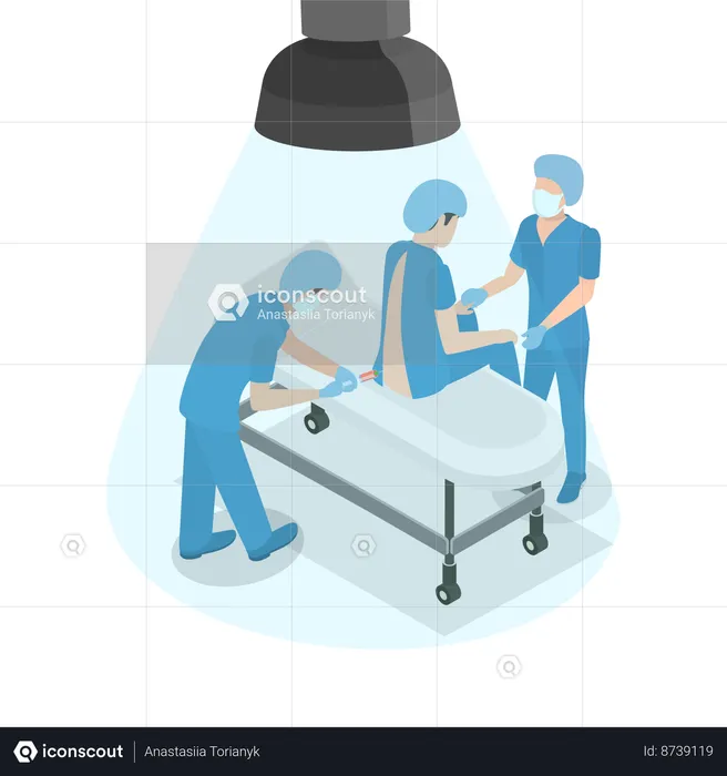 Epidural Anaesthesia in injection  Illustration