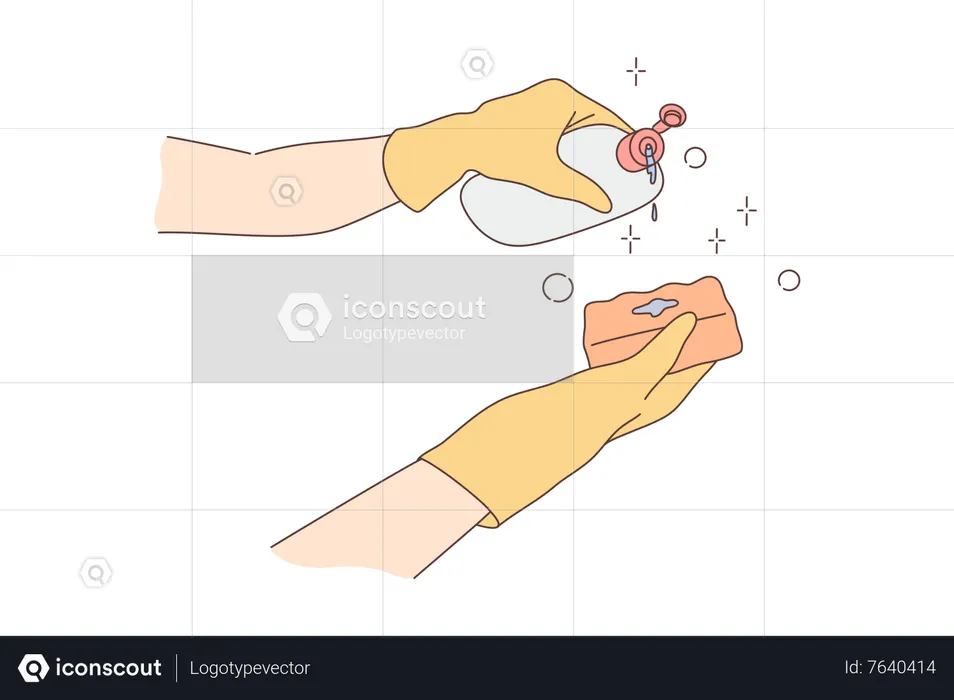 Material de limpeza  Ilustração