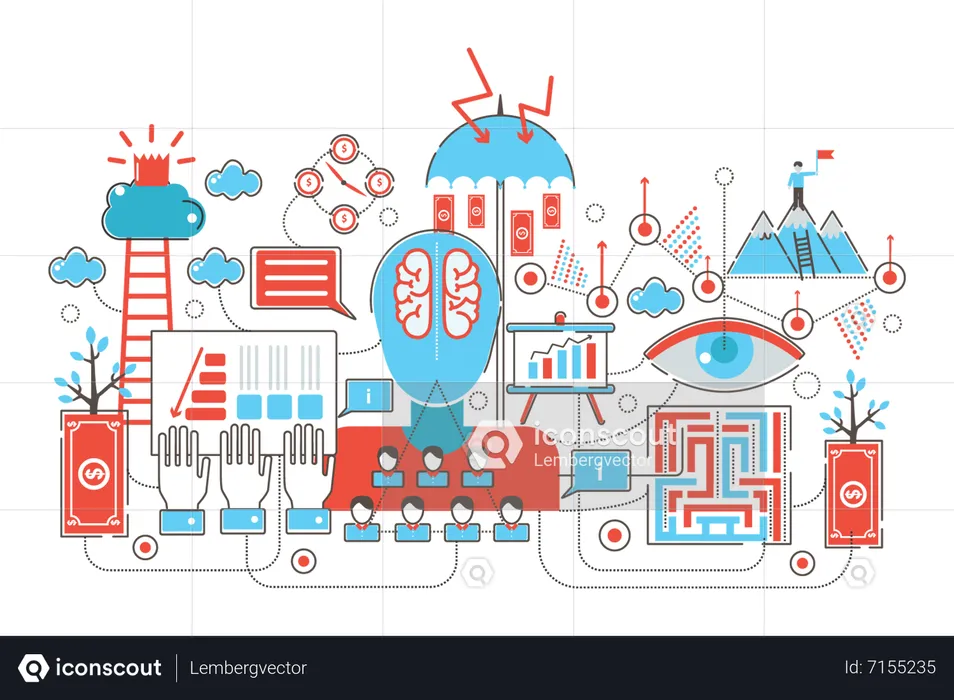 Équipe commerciale  Illustration