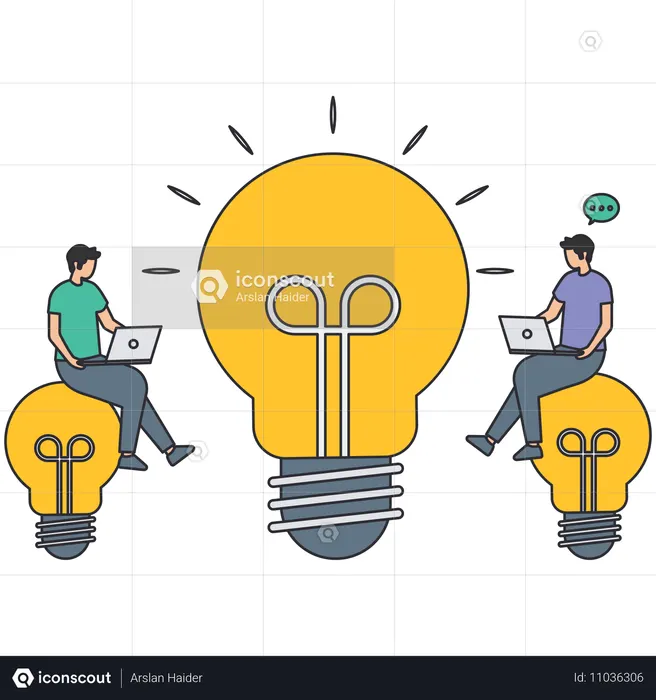 Equipe de negócios trabalhando em ideia criativa  Ilustração