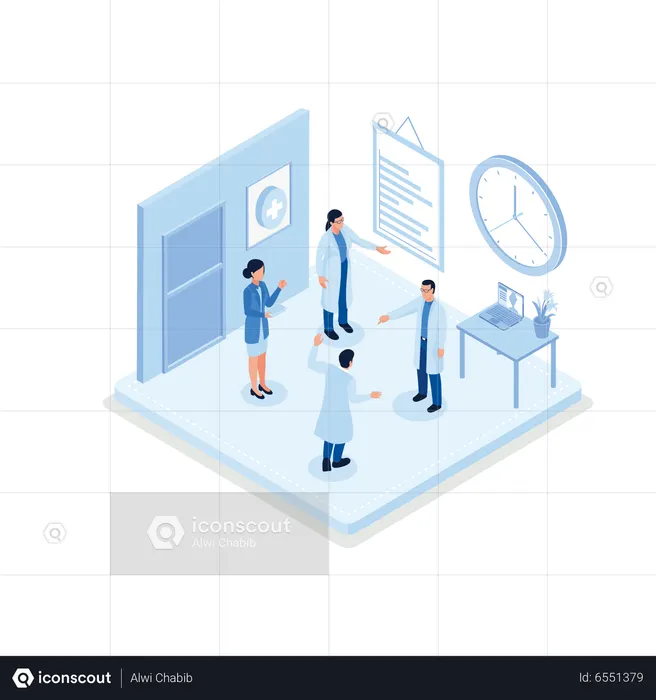 Equipe médica  Ilustração