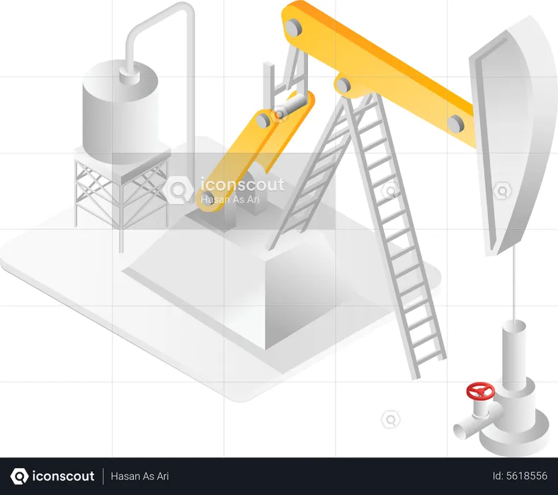 Équipement d'extraction de pétrole  Illustration