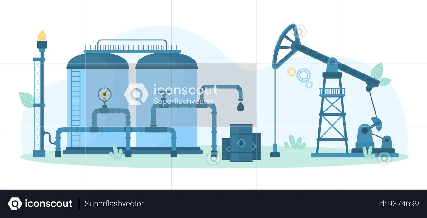Equipment of oil industry  Illustration