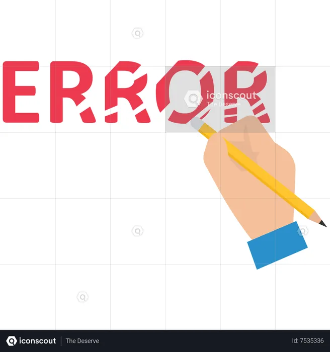 Eraser Error  Illustration