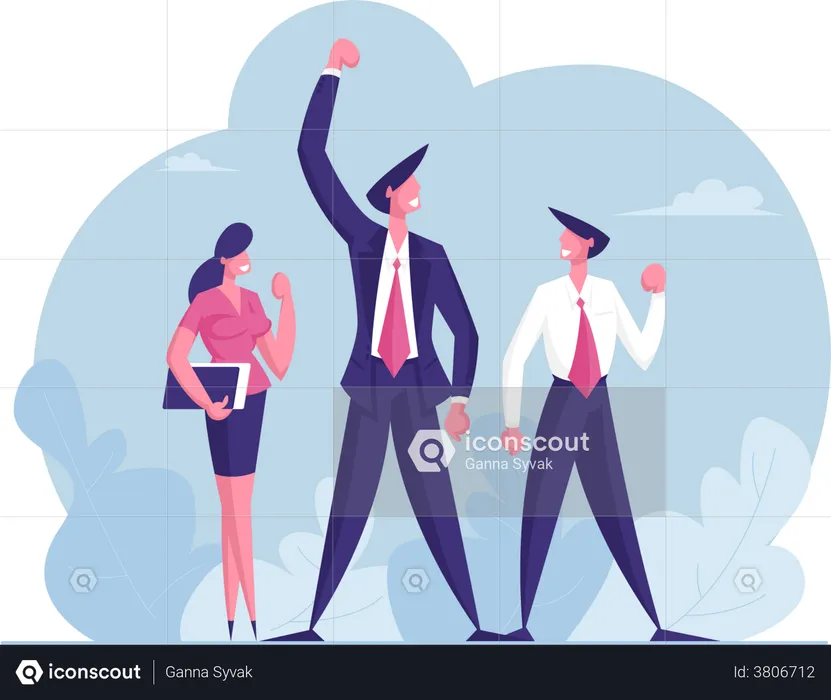 Erfolgreiches Businessteam  Illustration