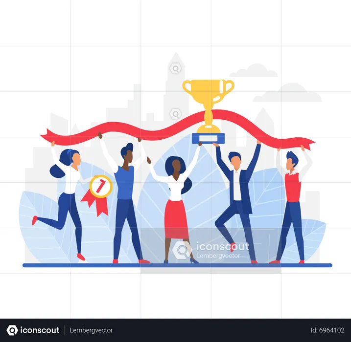 Erfolgreiches Businessteam  Illustration