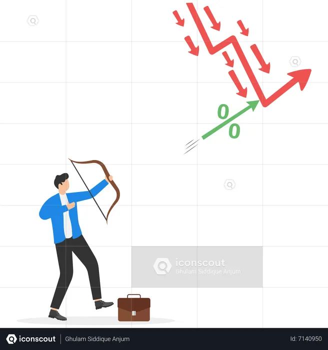 Erhöhung der Inflationsraten zur Bekämpfung der hohen Inflation  Illustration