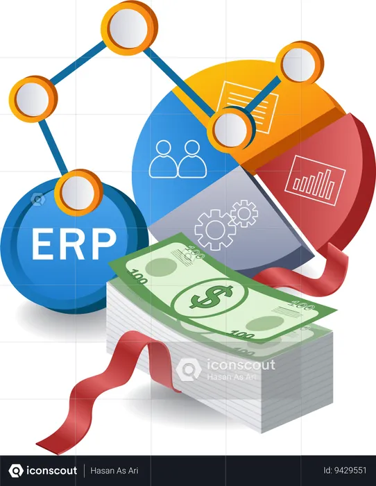 ERP business system analyst  Illustration