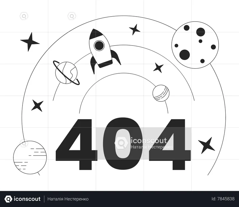 Erreur 404 de la science des fusées  Illustration