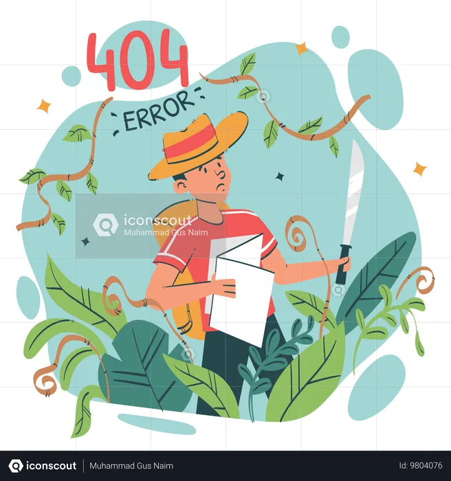 Erro 404  Ilustração