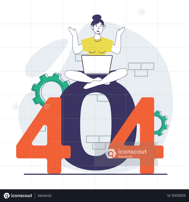 Error 404  Ilustración