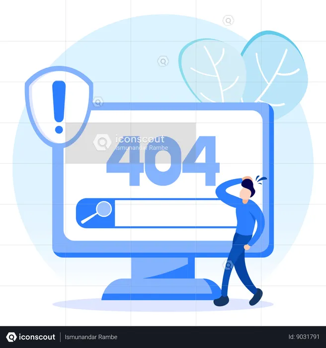 Error 404  Ilustración