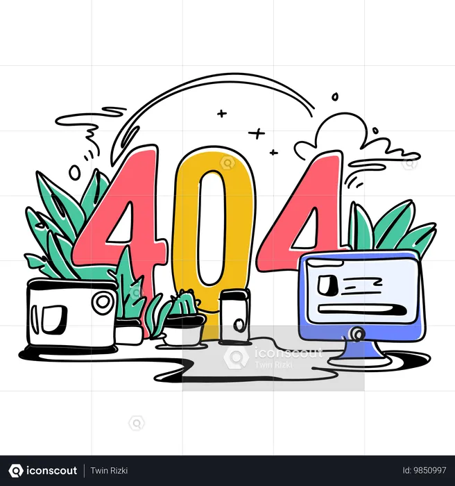 エラー404 Emoji イラスト