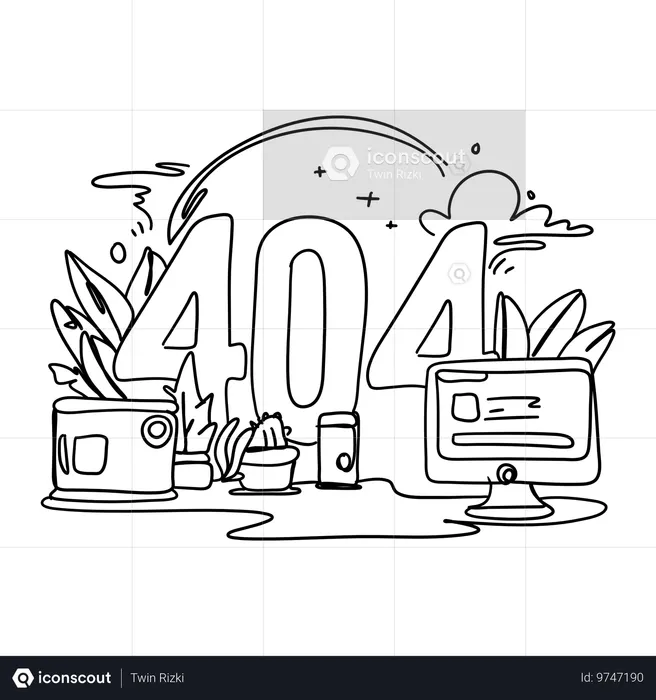 Error 404  Illustration