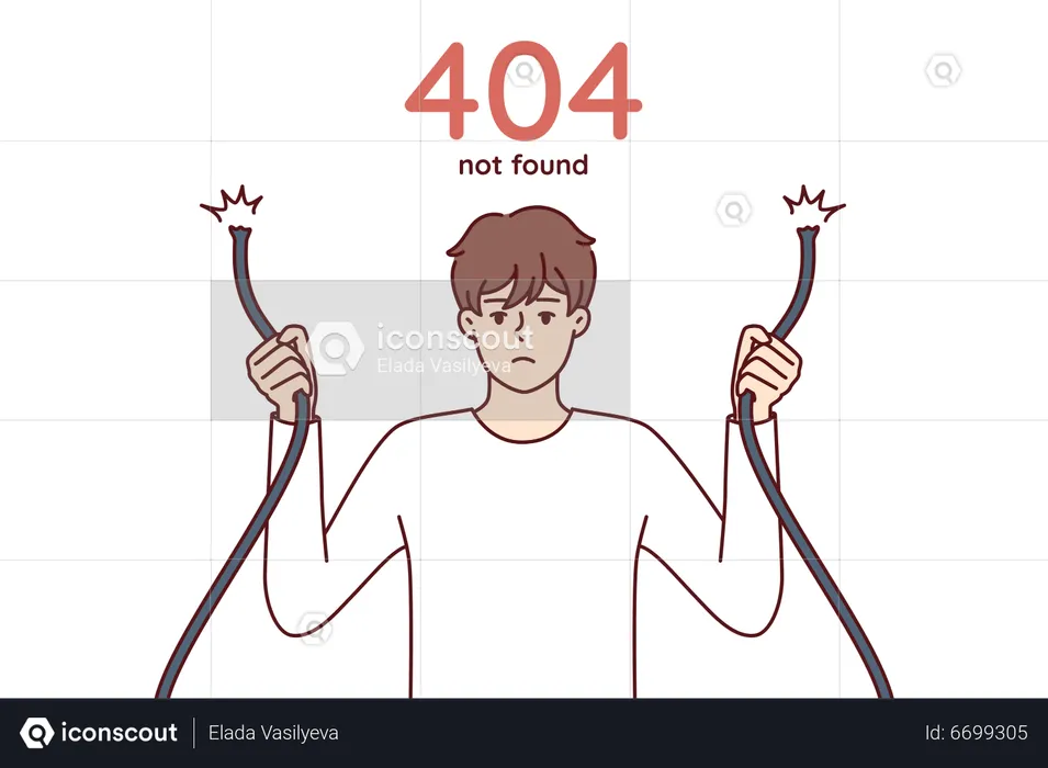 Error 404 not found  Illustration