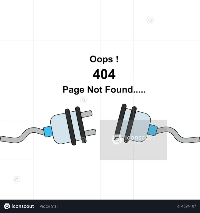Error 404 page not found  Illustration