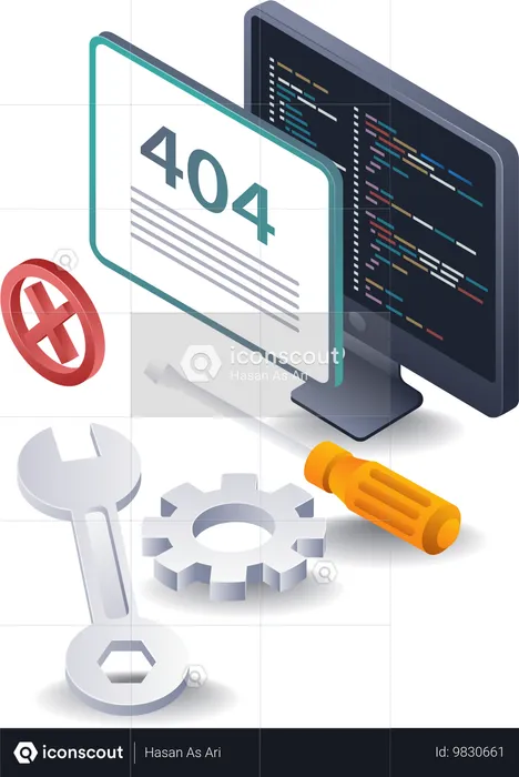 Error 404 Repair Troubleshooting Solutions  Illustration