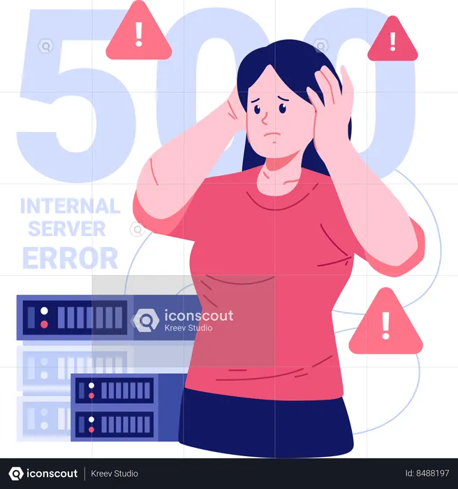 Error 500 Internal Server Illustration - Free Download User Interface ...