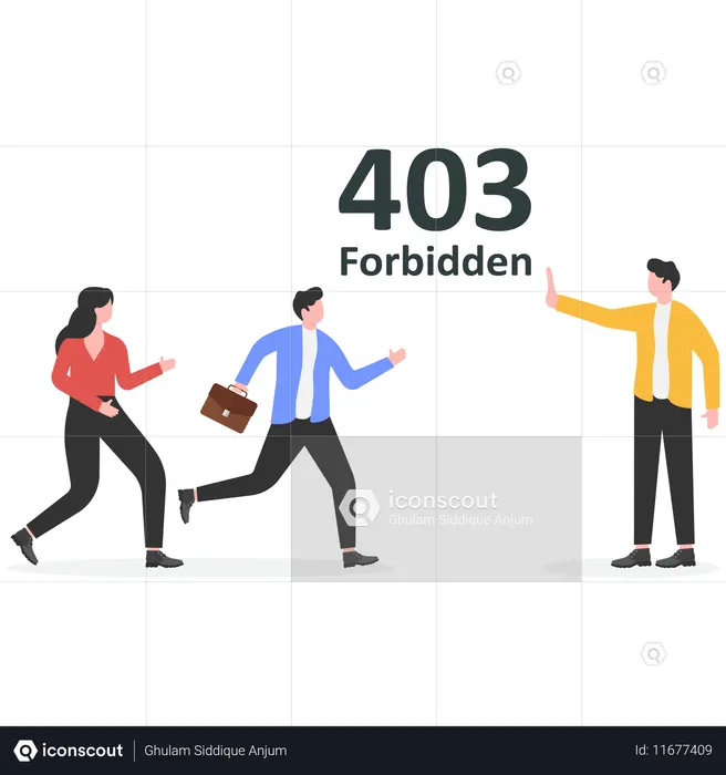 Error code 403 Forbidden  Illustration