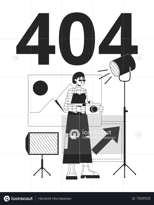 Error de estudio fotográfico 404  Ilustración