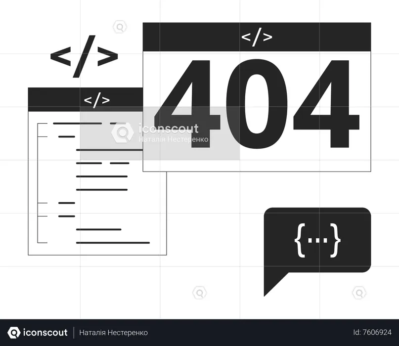 Error de página web 404  Ilustración