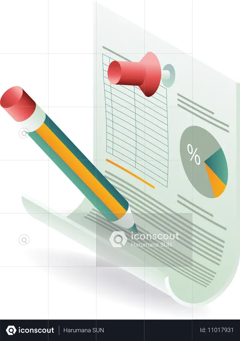 Erstellen von Datenberichten zur Geschäftsanalyse  Illustration