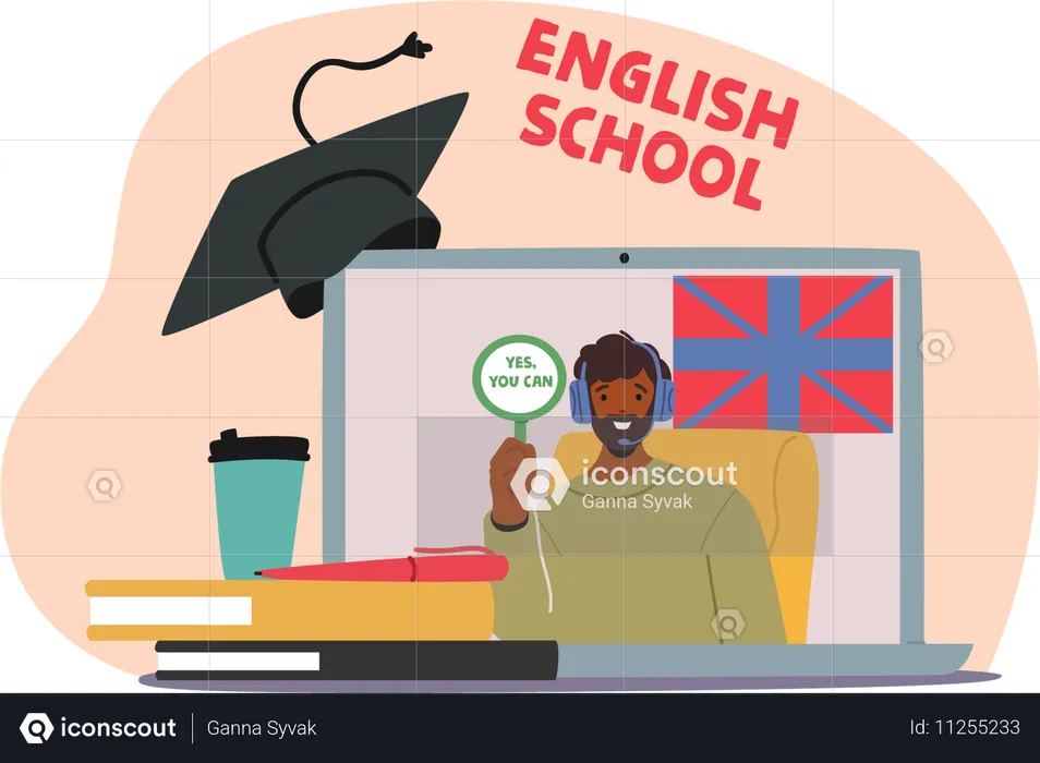 Escola Virtual de Inglês  Ilustração