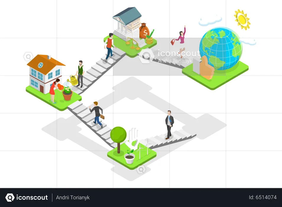 Esg Sustainable Development  Illustration