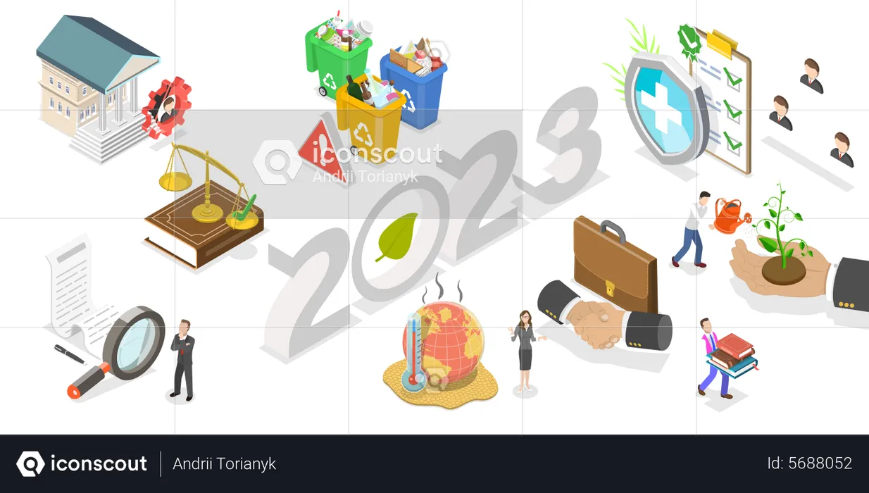ESG Trends Year 2023  Illustration