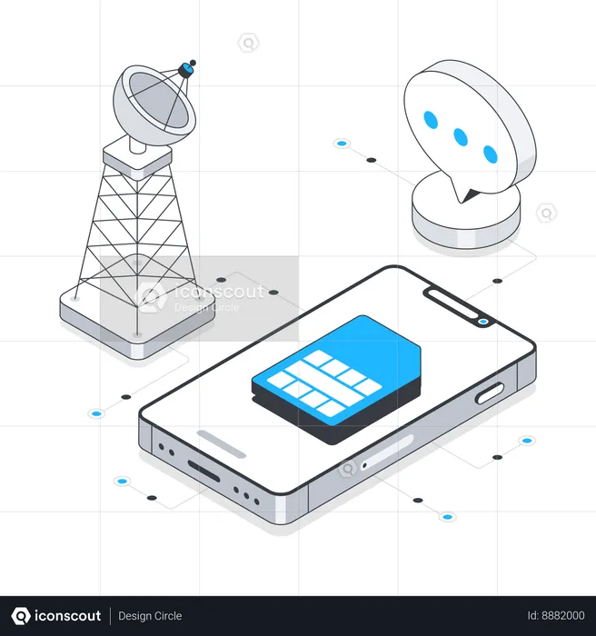 ESim Technology  Illustration