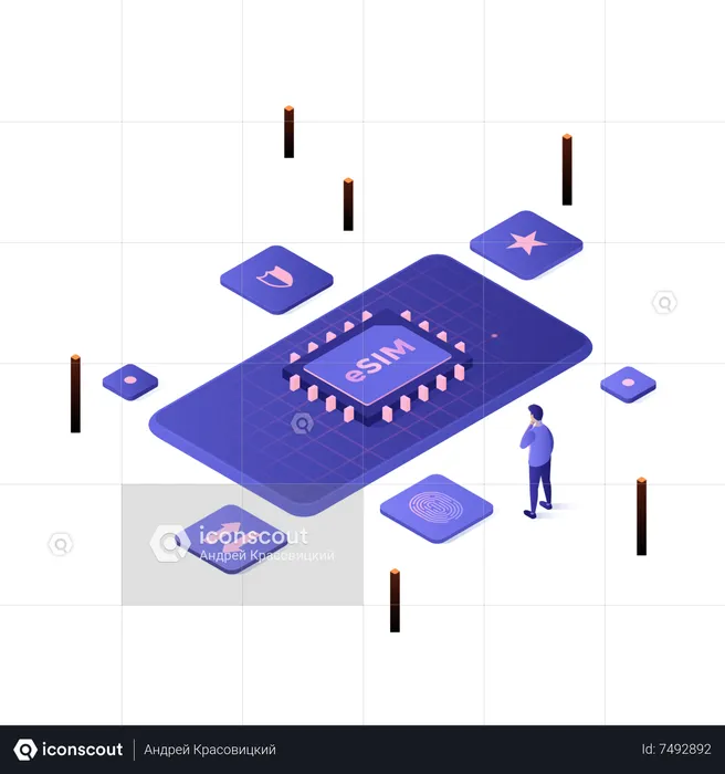 ESim Technology  Illustration