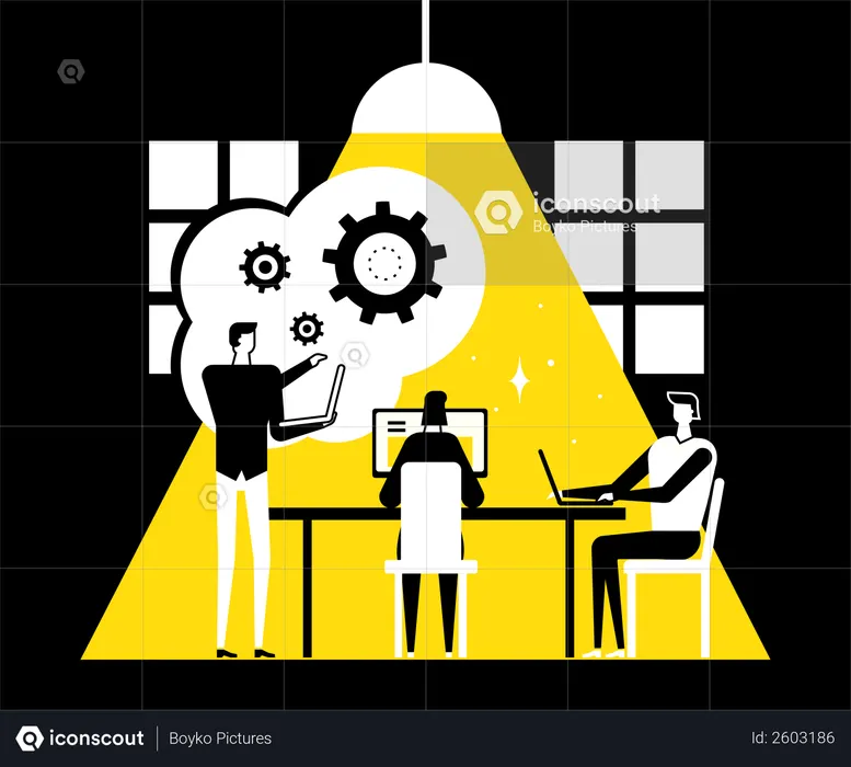 Espacio de trabajo conjunto  Ilustración