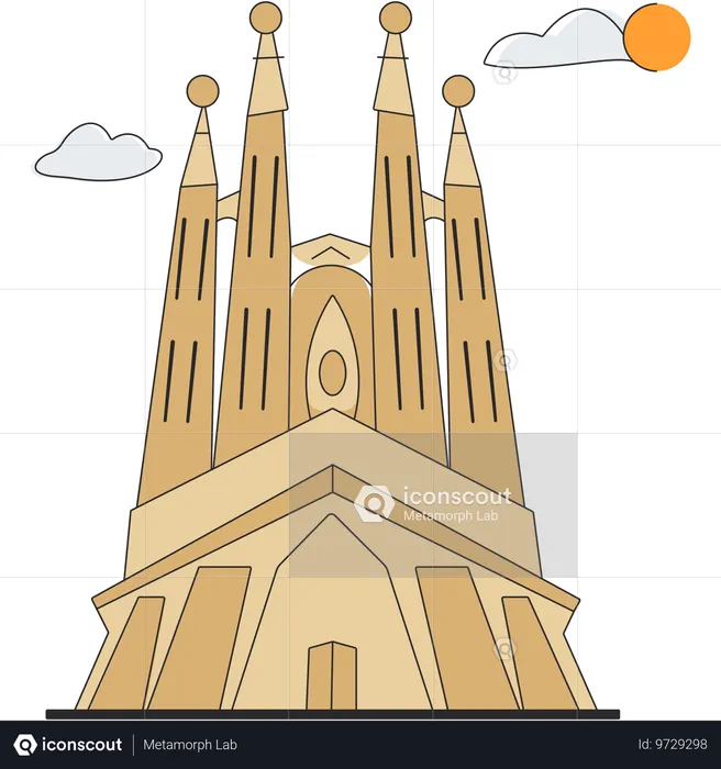 Espagne - Sagrada Familia  Illustration