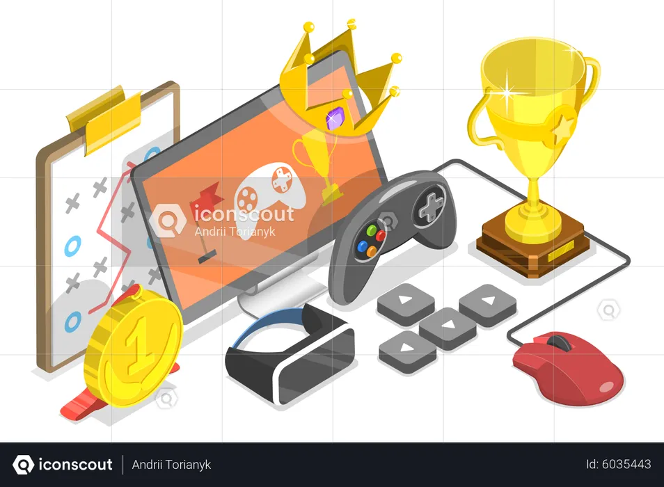 ESport Video Games Competition  Illustration