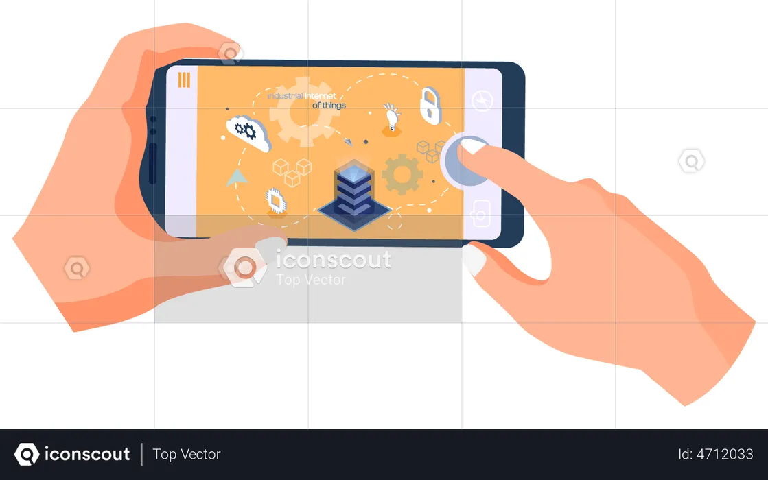 Estación de energía de procesamiento de big data  Ilustración