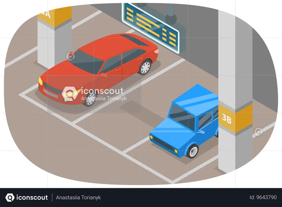 Estacionamiento subterráneo  Ilustración