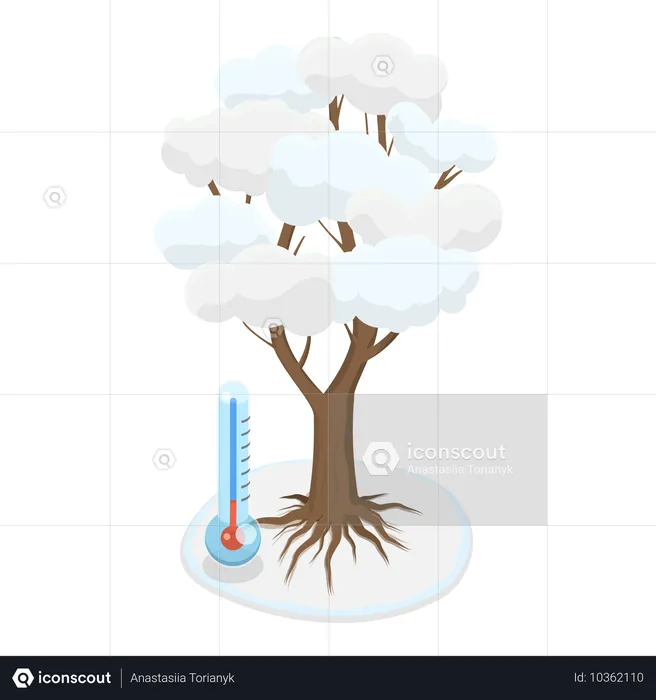 Estaciones de invierno  Ilustración