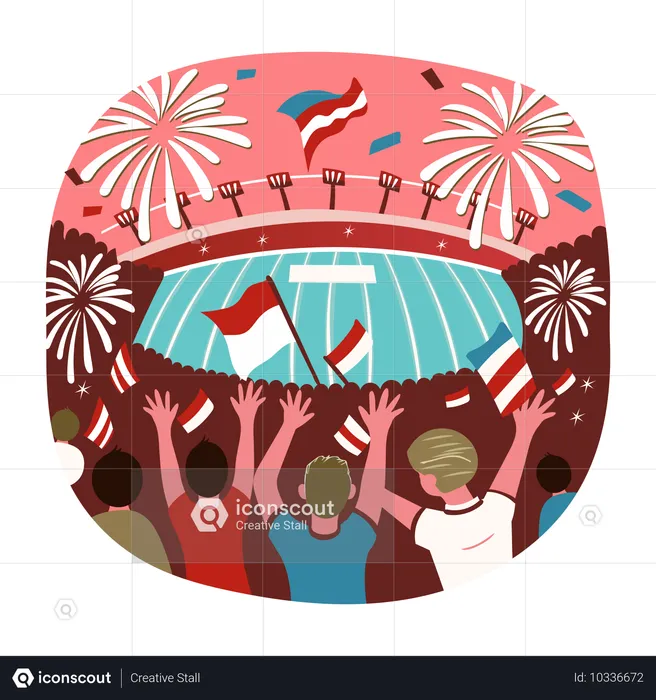 Estadio de rugby  Ilustración