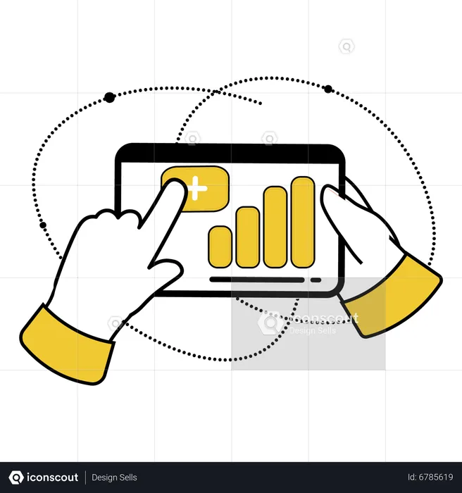 Estadísticas de marketing móvil  Ilustración